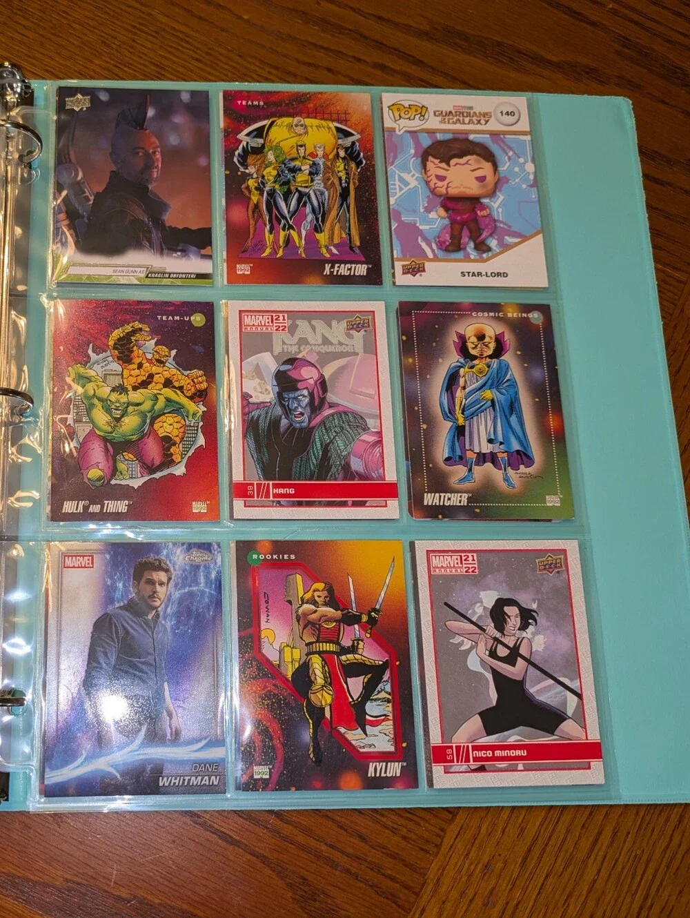 Marvel 100 Card Binder 🔥 Superheroes & Villains Trading Card Collection Lot